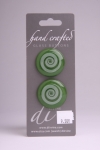 Juniper Circle Button with White Swirl Design