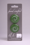 Juniper Circle Button with White Swirl Design