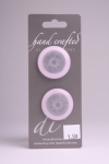 Lavender Circle Button with an Enchanted Design 