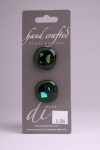 Olive Green - Set of 2 Glass Buttons