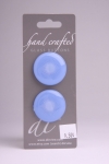 Periwinkle Blue Circle Button with an Enchanted Design
