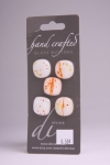White with Sunset Detail - Set of 5 Glass Buttons