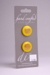 Yellow Circle Button with Gold Elegant Design