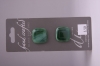 Ivory and Dark Green Glass Buttons