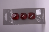 Square Red Glass Buttons 