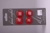 Four Small Square Red Buttons 