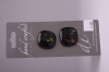 Black with Multi Color Design Glass Buttons