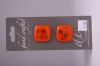 Orange Square Button with an Elaborate Design 